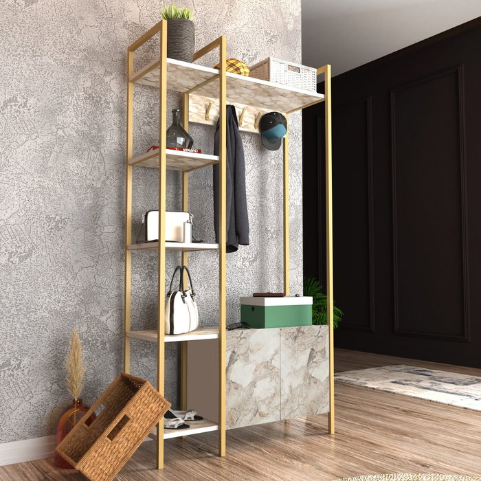 Hanah Home Doga - Ephesus, Blanco y Oro